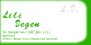 lili degen business card